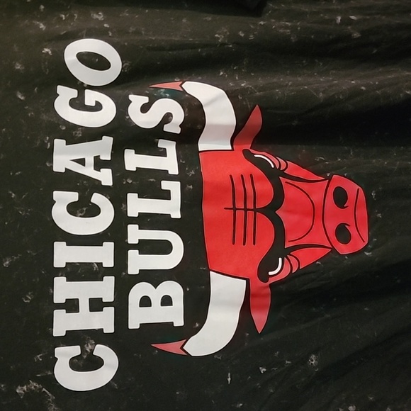 NBA Chicago Bulls Acid Washed Black T-Shirt XL NBA - Picture 2 of 3